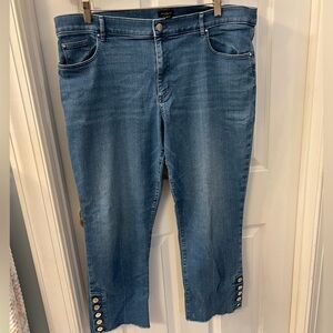Ann Taylor Factory “The Straight” Stylish Crop Blue Jeans Sz 16
